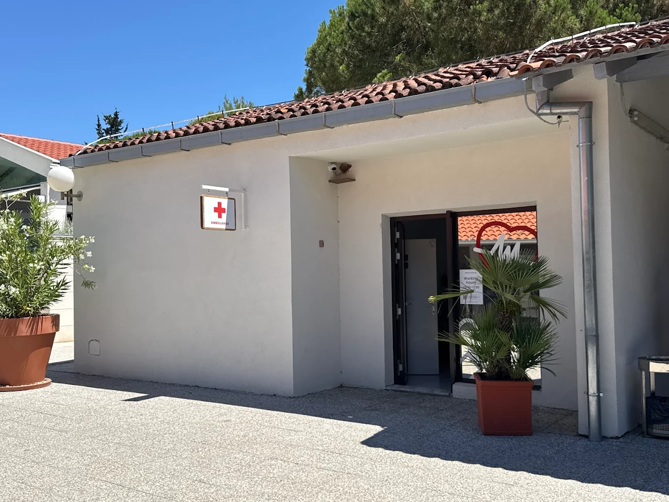 Entrance to the medical ambulance at Zaton Holiday Resort